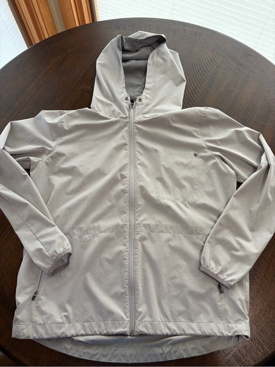 Vuori Jackets & Blazers - Vuori Light Gray Hooded Windbreaker